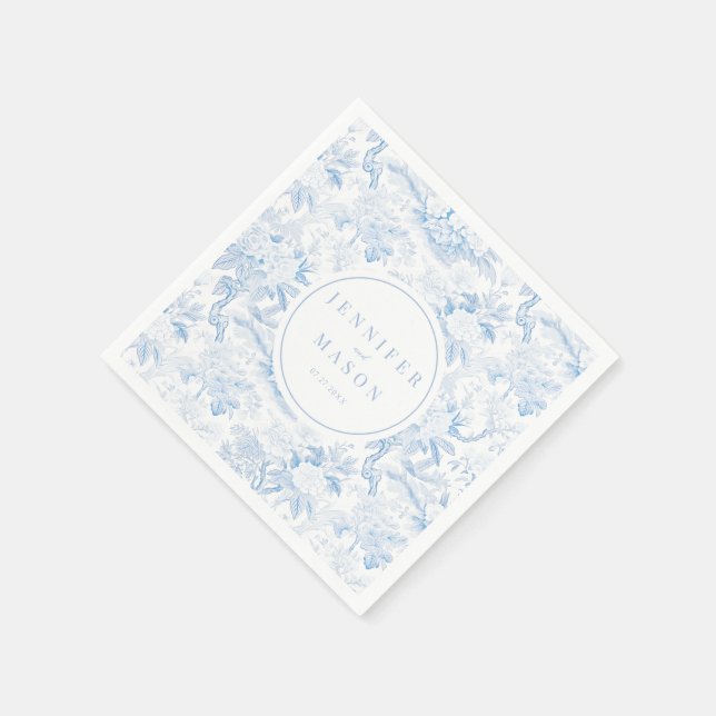 Blaue Blumenzwiebelzungenserie Serviette (Ecke)