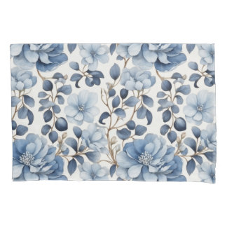 Blaue Blüte – Florales Kissenbezug
