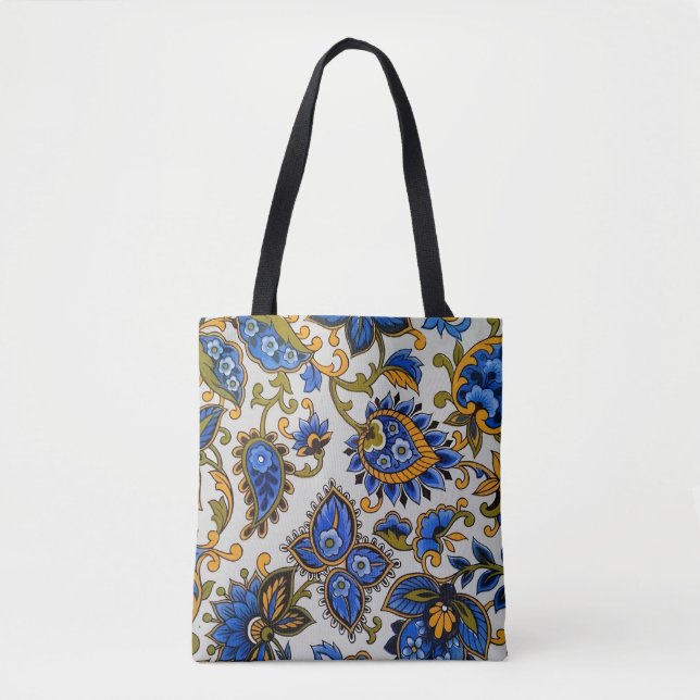 Blaue Blüte Tasche (Vorderseite)