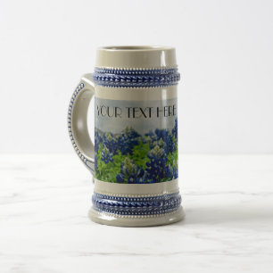 Blaue Blüten Bluebonnets Texas Texaner Floral Bierglas