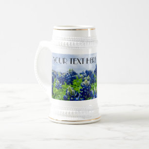 Blaue Blüten Bluebonnets Texas texanisch Floral Bierglas