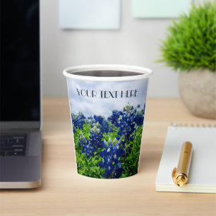 Blaue Blüten Bluebonnets Texas texanisch Floral Pappbecher
