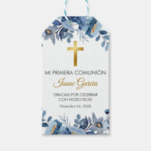 Blaue Blüten in der spanischen ersten Kommune Geschenkanhänger