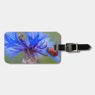 Blaue Blüten Ladybug Liebe Locarno Gepäckanhänger