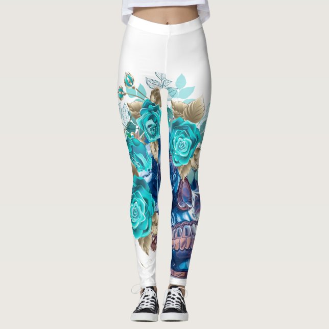 BLAUE BLÜTEN REQUIEM LEGGINGS (Vorderseite)
