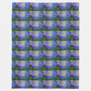 blaue Blüten Wiesen Felder Garten Blütenblätter Re Fleecedecke