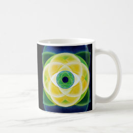 Blaue Blütenblätter Kaffeetasse