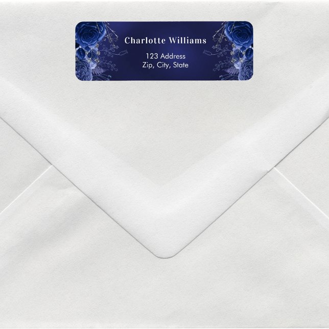 Blaue Blütenblätter Rose Rücksendeadresse (Von Creator hochgeladen)