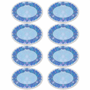 Blaue Blütenmuschel Aufkleber