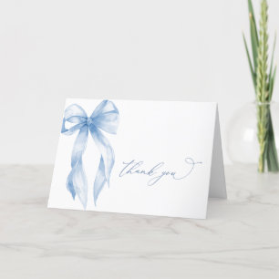 Blaue Bogen Danke-Karte bearbeitbare Vorlage