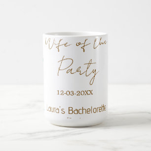 blaue Bogen Frau der Party Name Datum spanische Gr Kaffeetasse