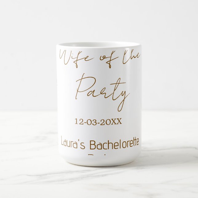 blaue Bogen Frau der Party Name Datum spanische Gr Kaffeetasse (Mittel)