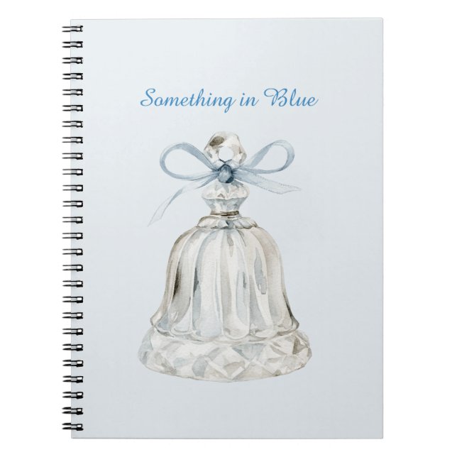 Blaue Bogen-Glocke Notizblock (Vorderseite)