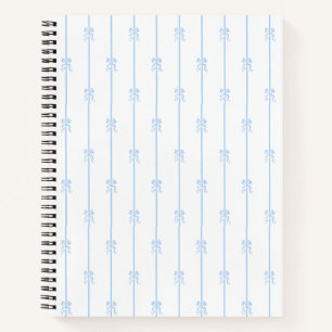 Blaue Bogen und Streifen Notizbuch