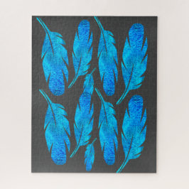 Blaue Boho Aquarellkunst