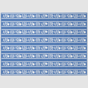 Blaue Bone-Inlay-Blumenrahmendekorationspapier Seidenpapier
