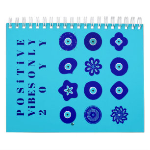 Blaue Böser Blick Glücks-Nazar- und Talisman-Kunst Kalender