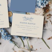 Blaue Botanische Band-Windel-Raffel-Baby-Party
