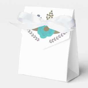Blaue botanische Blumenblatt-Partygeschenkschachte Geschenkschachtel
