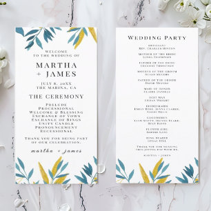 Blaue Botanische Hochzeit und Party