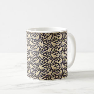 Blaue botanische Muster im Vintage-Stil Kaffee Kaffeetasse