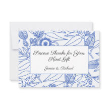 Blaue Botanische Personalisierte Blumenhochzeit