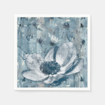 Blaue botanische Vintage-Illustration