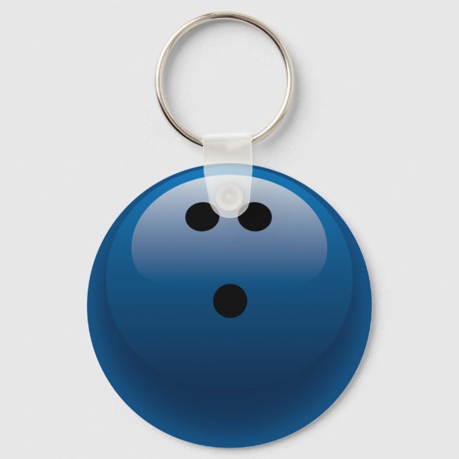 BLAUE BOWLING BALL SCHLÜSSELANHÄNGER (Vorderseite)