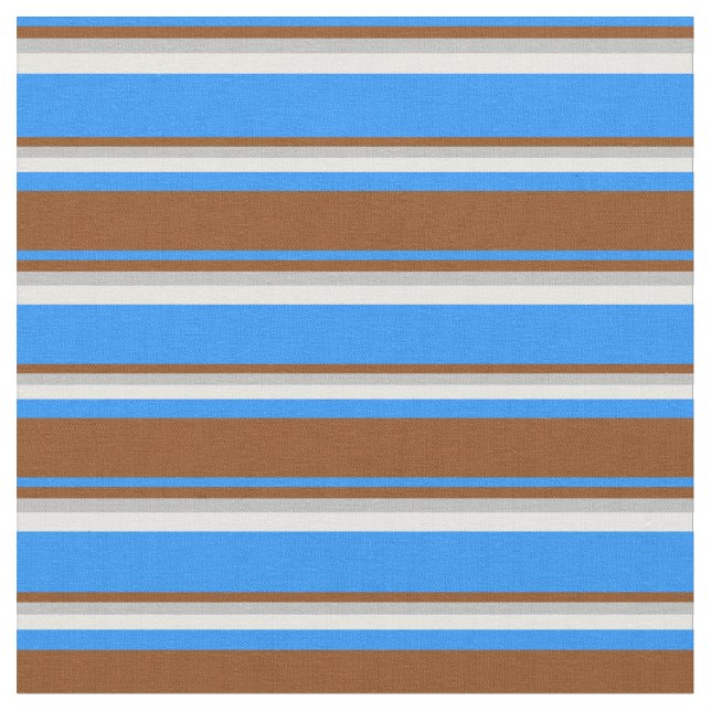 Blaue, braune, graue und minte Creme Muster der St Stoff (Nahaufnahme)