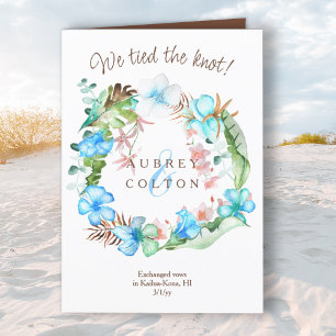 Blaue, braune, grüne Tropenfeier Einladung