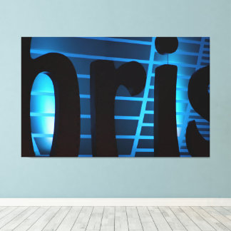 Blaue Bris - großes verpacktes Leinwand-Kunstwerk Leinwanddruck