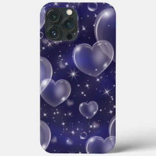 Blaue Bubble-Herzen Cute Girly 90er Style Case-Mate iPhone Hülle