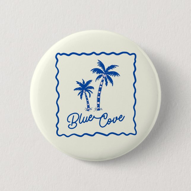 Blaue Bucht Button (Vorderseite)