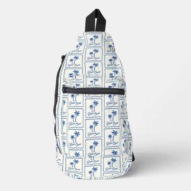 Blaue Bucht Crossbody Bag (Vorderseite)