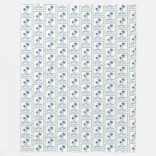 Blaue Bucht Fleecedecke (Vorderseite)