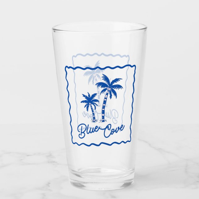 Blaue Bucht Glas (Vorderseite)