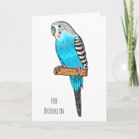Blaue Budgerigar-Cartoon
