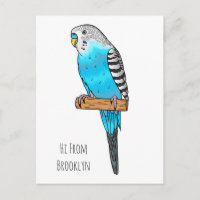 Blaue Budgerigar-Cartoon