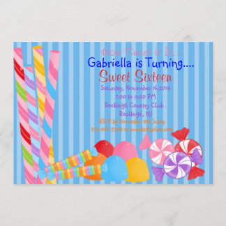 Blaue bunte Lose der Einladung des