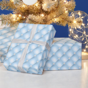 Blaue Büschelperlen Geschenkpapier