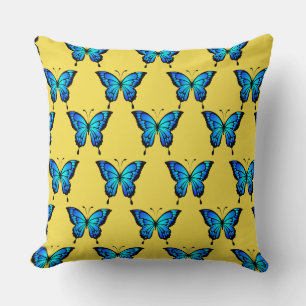 Blaue Butterflys von Schaufenstern. Kissen
