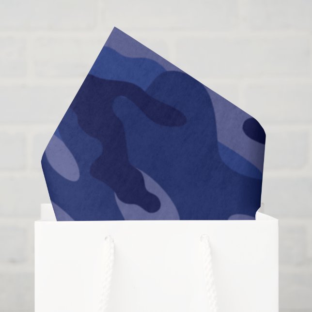 Blaue Camo-Abenteuer-Sport-Spaß Seidenpapier (Geschenktüte)