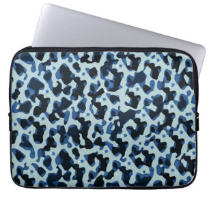 Blaue Camouflage Abstraktes Muster Laptopschutzhülle