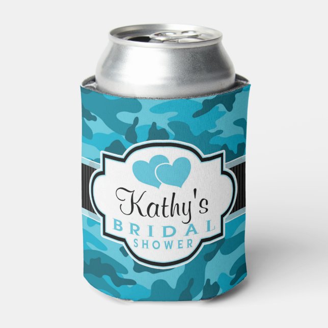 Blaue Camouflage, Camouflage Brautparty Dosenkühler (Kanne Vorderseite)