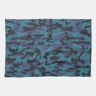 Blaue Camouflage Handtuch