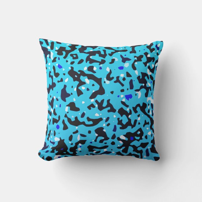 Blaue Camouflage Kissen (Vorderseite)