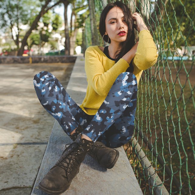 blaue Camouflage Leggings (Von Creator hochgeladen)