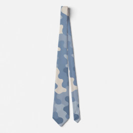 Blaue Camouflage Militärisches Muster Krawatte