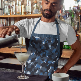 Blaue Camouflage Schürze