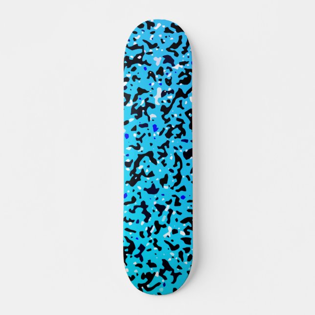 Blaue Camouflage Skateboard (Vorne)